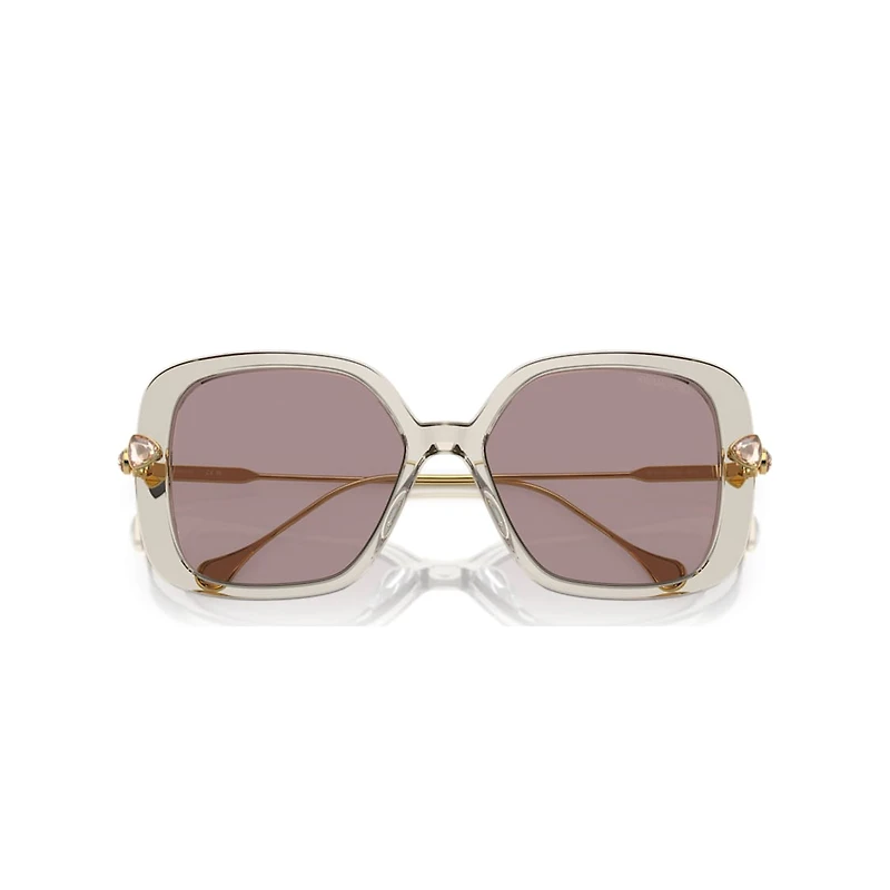 Sunglasses, Oversized, Square shape, SK6011, Purple by SWAROVSKI