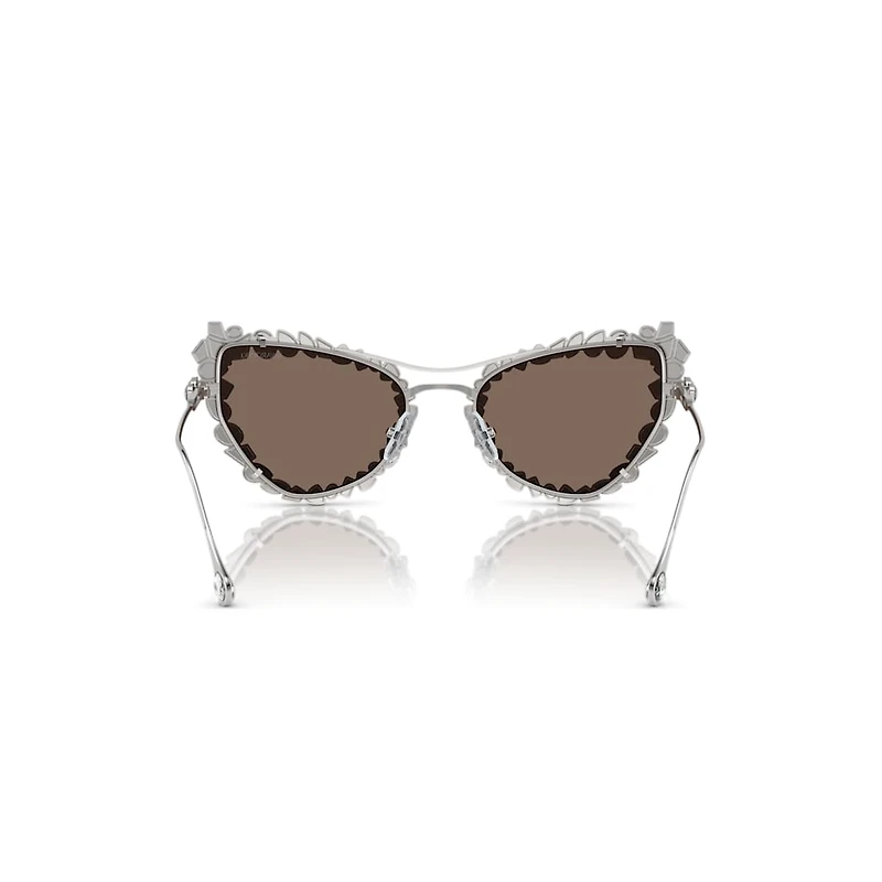 2 in 1 clip-on sunglasses, Statement, Cat-eye shape, SK7011, White by SWAROVSKI