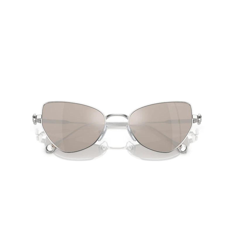 2 in 1 clip-on sunglasses, Statement, Cat-eye shape, SK7011, White by SWAROVSKI