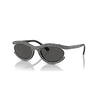 Sunglasses, Oval shape, SK6006, Black by SWAROVSKI