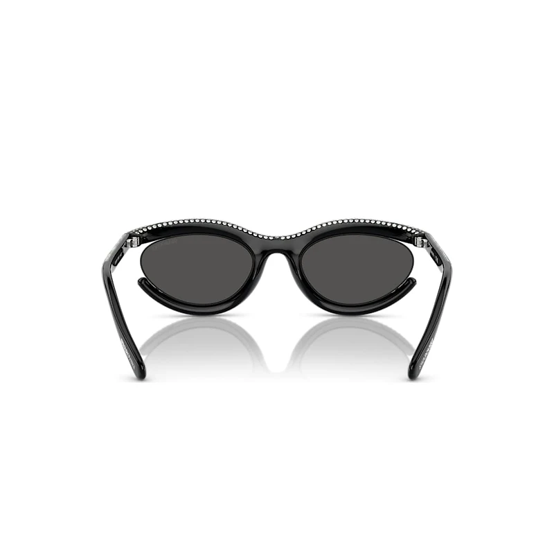 Sunglasses, Oval shape, SK6006, Black by SWAROVSKI