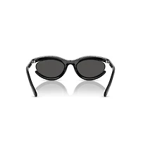 Sunglasses, Oval shape, SK6006, Black by SWAROVSKI