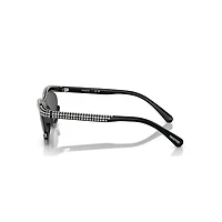 Sunglasses, Oval shape, SK6006, Black by SWAROVSKI