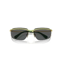 Sunglasses, Rectangular shape, SK7001, Black by SWAROVSKI