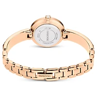 Matrix bangle watch, Swiss Made, Crystal bracelet, Grey, Rose gold-tone finish by SWAROVSKI