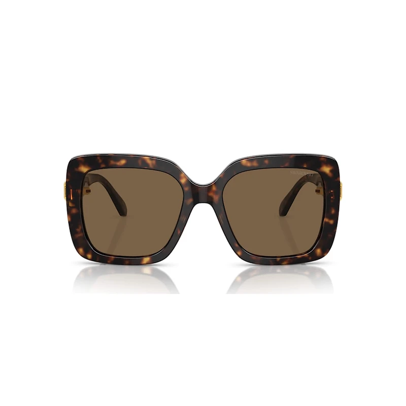 Sunglasses, Oversized, Square shape, SK6001, Brown by SWAROVSKI