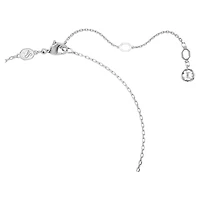 Idyllia pendant, Mixed cuts, Flower, Blue, Rhodium plated by SWAROVSKI