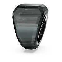 Lucent cocktail ring, Black, Ruthenium plated by SWAROVSKI