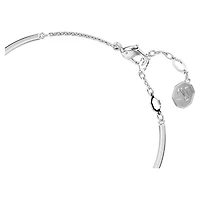 Hyperbola bangle, Heart, Blue, Rhodium plated by SWAROVSKI