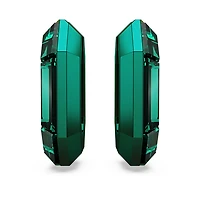 Lucent hoop earrings, Octagon shape, Small, Green by SWAROVSKI