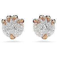 Dragon & Phoenix stud earrings, Dragon’s claw, White, Rose gold-tone plated by SWAROVSKI