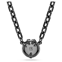 Dragon & Phoenix pendant, Dragon’s claw, Black, Ruthenium plated by SWAROVSKI