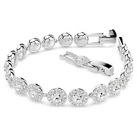 Una Angelic bracelet, Round cut, White, Rhodium plated by SWAROVSKI