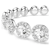 Una Angelic bracelet, Round cut, White, Rhodium plated by SWAROVSKI
