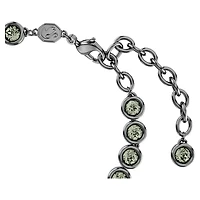Imber Tennis bracelet, Round cut, Black, Ruthenium plated by SWAROVSKI