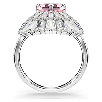 Idyllia cocktail ring, Mixed cuts, Shell, Pink, Rhodium plated by SWAROVSKI