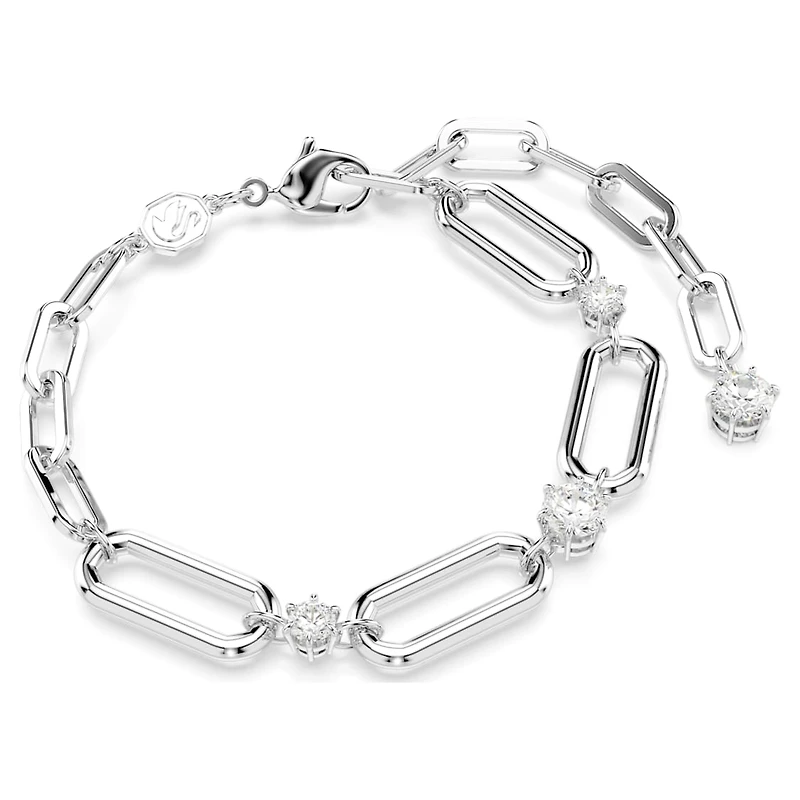 Constella bracelet, White, Rhodium plated by SWAROVSKI
