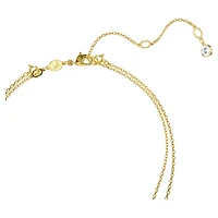Sublima layered pendant, White, Gold-tone plated by SWAROVSKI