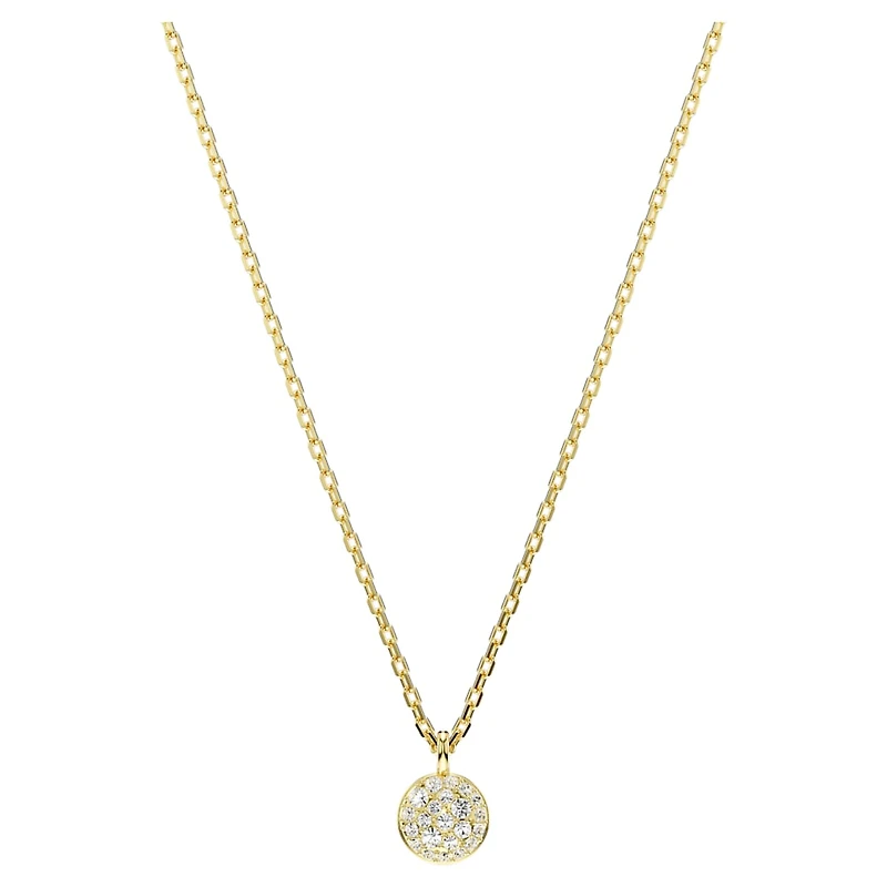 Sublima layered pendant, White, Gold-tone plated by SWAROVSKI