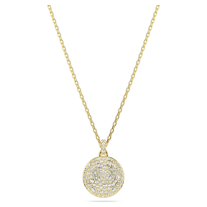 Sublima layered pendant, White, Gold-tone plated by SWAROVSKI