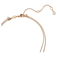 Sublima layered pendant, White, Rose gold-tone plated by SWAROVSKI