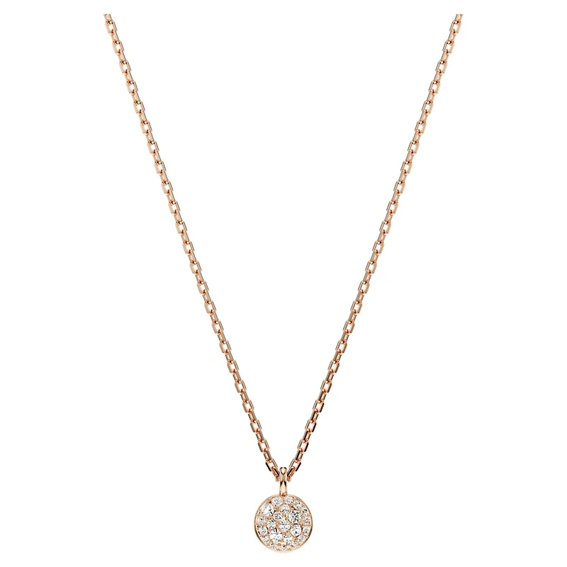 Sublima layered pendant, White, Rose gold-tone plated by SWAROVSKI