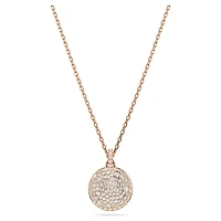Sublima layered pendant, White, Rose gold-tone plated by SWAROVSKI