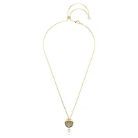 Idyllia Y pendant, Crystal pearl, Shell, White, Gold-tone plated by SWAROVSKI