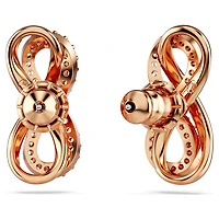 Hyperbola stud earrings, Infinity, White, Rose gold-tone plated by SWAROVSKI