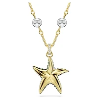 Idyllia pendant, Crystal pearls, Starfish, Multicolored, Gold-tone plated by SWAROVSKI