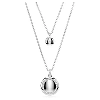 Sublima layered pendant, White, Rhodium plated by SWAROVSKI