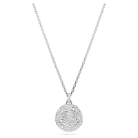 Sublima layered pendant, White, Rhodium plated by SWAROVSKI