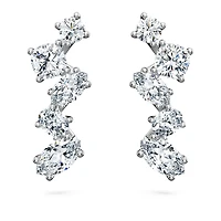Galaxy ear cuffs, Lab-grown diamonds 1.25 ct tw, Mixed shapes, 14K white gold by SWAROVSKI