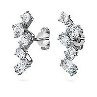 Galaxy ear cuffs, Lab-grown diamonds 1.25 ct tw, Mixed shapes, 14K white gold by SWAROVSKI
