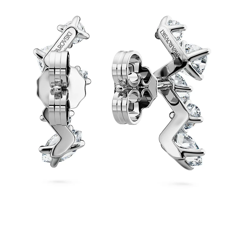 Galaxy ear cuffs, Lab-grown diamonds 1.25 ct tw, Mixed shapes, 14K white gold by SWAROVSKI