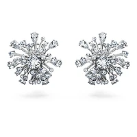 Galaxy stud earrings, Lab-grown diamonds 5.5 ct tw, Mixed shapes, 14K white gold by SWAROVSKI