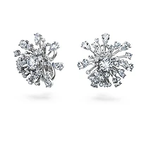 Galaxy stud earrings, Lab-grown diamonds 5.5 ct tw, Mixed shapes, 14K white gold by SWAROVSKI