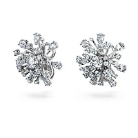 Galaxy stud earrings, Lab-grown diamonds 5.5 ct tw, Mixed shapes, 14K white gold by SWAROVSKI
