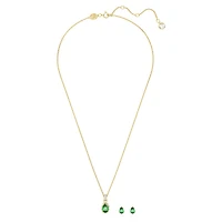Chroma set, Mixed cuts, Green, Gold-tone plated by SWAROVSKI