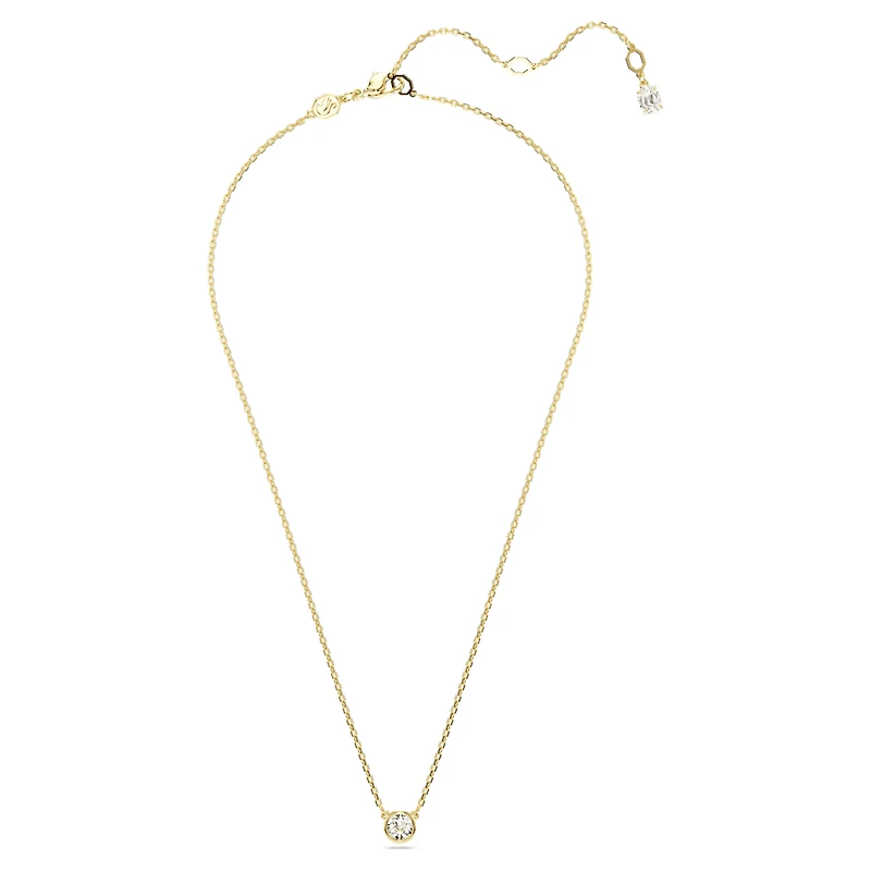 Imber pendant, Round cut, White, Gold-tone plated by SWAROVSKI