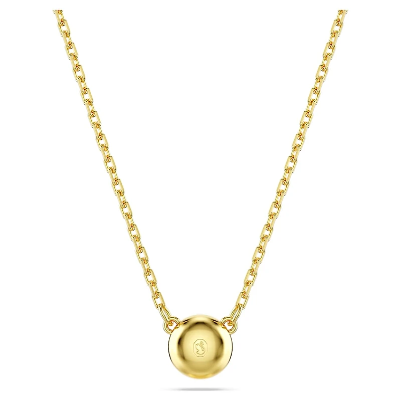 Imber pendant, Round cut, White, Gold-tone plated by SWAROVSKI