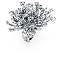 Galaxy ring, Lab-grown diamonds 9.5 ct tw, Mixed shapes, 18K white gold by SWAROVSKI