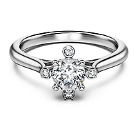 Galaxy ring, Lab-grown diamonds 0.5 ct tw, Round shape, 14K white gold by SWAROVSKI