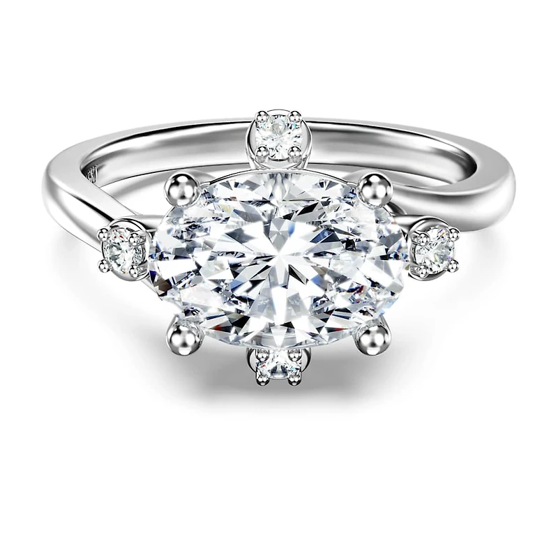 Galaxy ring, Lab-grown diamonds 2.1 ct tw, Mixed shapes, 14K white gold by SWAROVSKI