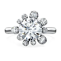 Galaxy ring, Lab-grown diamonds 2 ct tw, Round shape, 14K white gold by SWAROVSKI