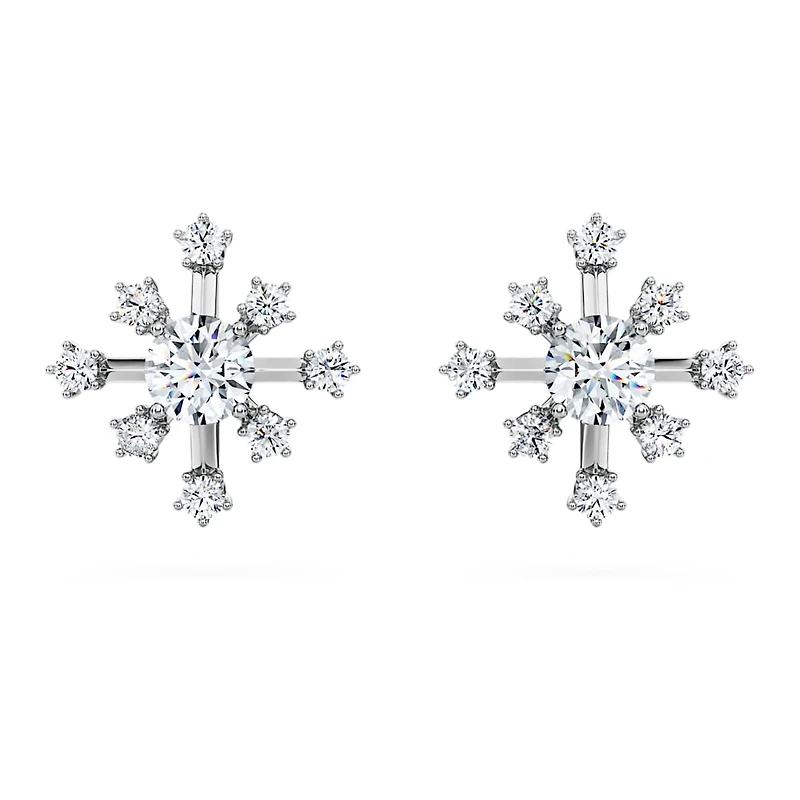 Galaxy stud earrings, Lab-grown diamonds 0.5 ct tw, Round shape, 14K white gold by SWAROVSKI