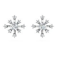 Galaxy stud earrings, Lab-grown diamonds 0.5 ct tw, Round shape, 14K white gold by SWAROVSKI