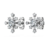 Galaxy stud earrings, Lab-grown diamonds 0.5 ct tw, Round shape, 14K white gold by SWAROVSKI