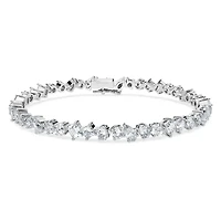 Galaxy Tennis bracelet, Lab-grown diamonds 5 ct tw, Mixed shapes, 14K white gold by SWAROVSKI