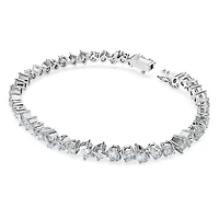 Galaxy Tennis bracelet, Lab-grown diamonds 5 ct tw, Mixed shapes, 14K white gold by SWAROVSKI